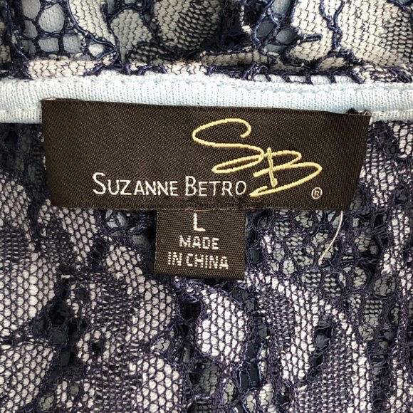 Suzanne Betro Lace Ruffled Sleeve Top - Picture 4 of 8